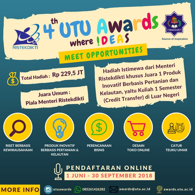 UTU Awards Kembali Digelar, Pemenang Riset Berbasis Kewirausahaan Berkesempatan Dapat Beasiswa